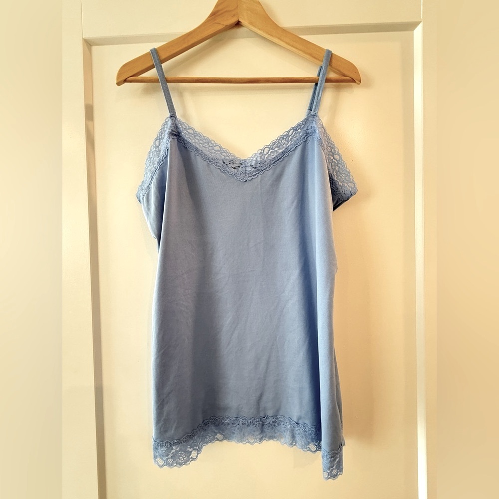 Fashion Bug Sky Blue Lace Cami
